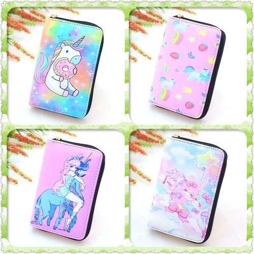 Детский мультяшный кошелек, милый картхолдер, небольшая сумка для принцессы, упаковка, монеты с молнией, цепочка