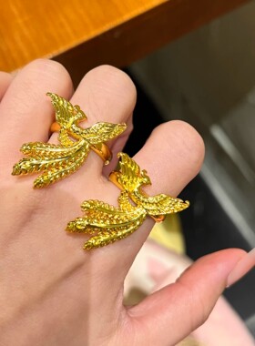金店同款新中式古法凤凰开口婚戒