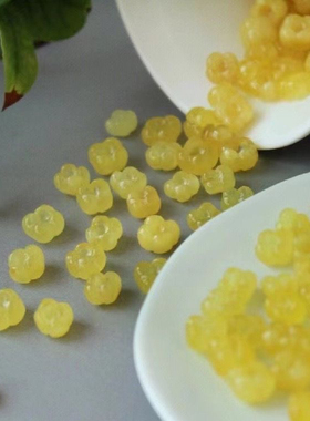 蜜蜡金桂纯手工编织桃花手绳小众闺蜜ins手链森系闺蜜手链diy