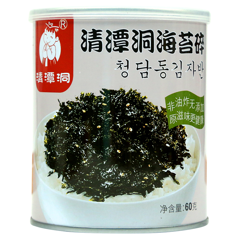 清潭洞海苔碎芝麻炒海苔饭团紫菜儿童零食60g烤紫菜碎拌饭材料 - 图3