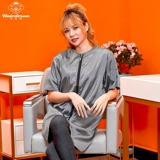 Комбинезон для стрижки волос, холодная завивка, накидка, водонепроницаемый фартук, нагрудник, короткий рукав