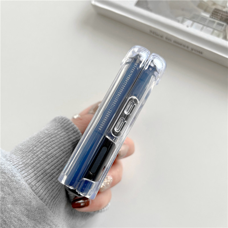 适用华为p50pocket手机壳透明气囊防摔p50 pocket宝盒折叠屏保护套pockets外壳硅胶软新款pocket2全包男女款S - 图2