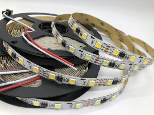 WS2811单色暖白60灯12V5050全彩LED通电跑马流水常亮线条灯带白光 - 图0