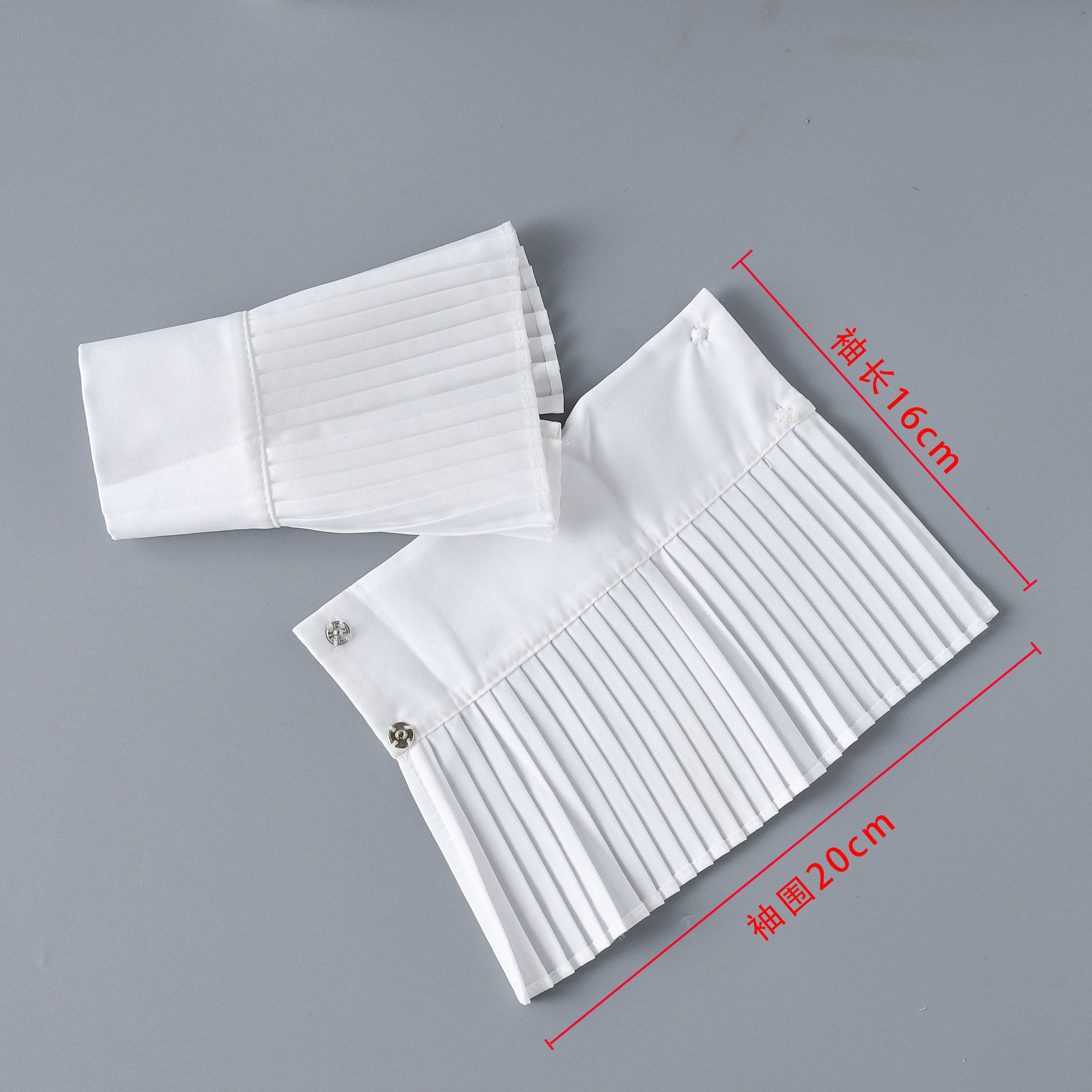 装饰假袖子女简约雪纺风琴褶百褶白色衬衫假袖毛衣卫衣配饰假袖口,淘宝优惠券,粉丝福利购,淘宝优惠卷