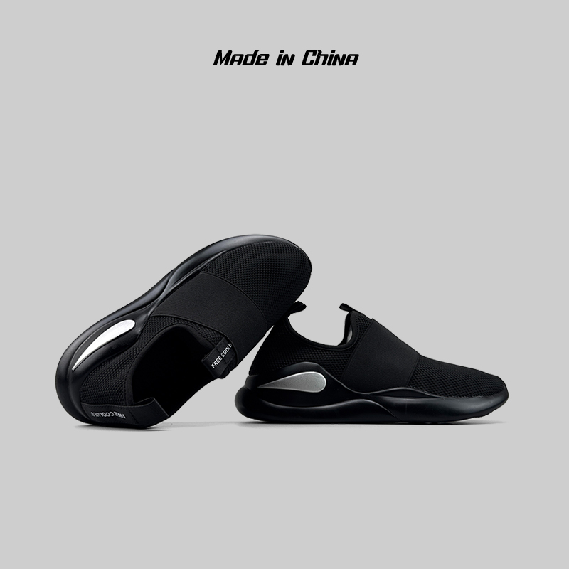 外贸男鞋夏季网面透气舒适软底运动鞋百搭黑武士潮流时尚休闲跑鞋 - 图2