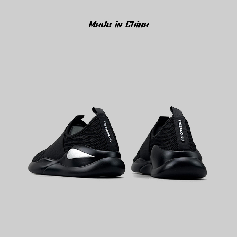 外贸男鞋夏季网面透气舒适软底运动鞋百搭黑武士潮流时尚休闲跑鞋 - 图1