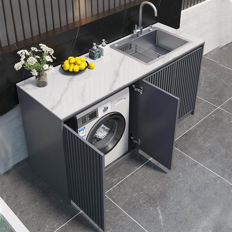 户外全铝合金岩板洗衣机一体柜室外花园别墅水槽防水防晒洗手台盆,淘宝优惠券,粉丝福利购,淘宝优惠卷