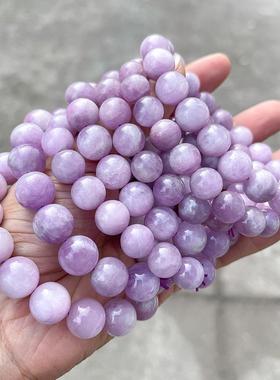 晶德珠宝5A天然紫锂辉手串女百搭浪漫香芋紫水晶圆珠手链饰品