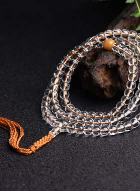 男女天然白水晶原创设计老型手持