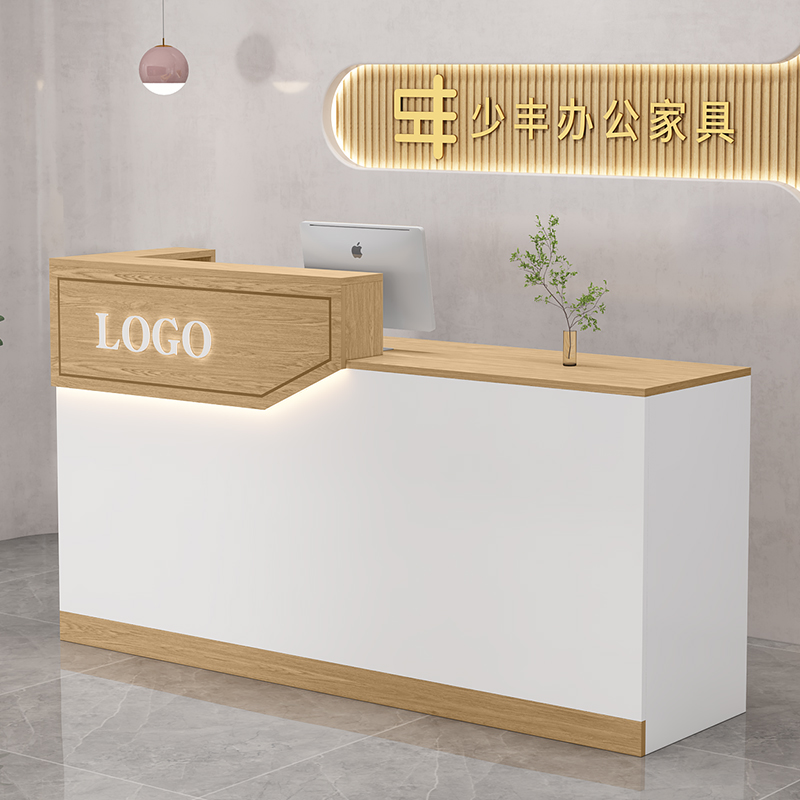 网红潮店吧台收银台店铺小型服装店奶茶店饭店柜台公司前台接待台 - 图0