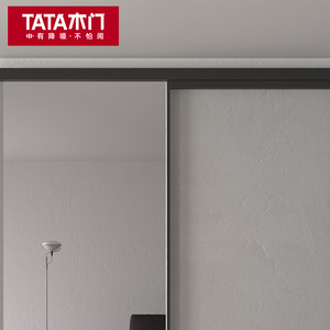 TATA木门铝合金卫生间门玻璃房门折叠门室内门谷仓推拉移门LB105