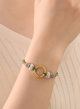 桃花结手绳男女半成品diy可穿珠