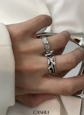 男女小众设计戒指开口可调节