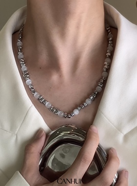 男女小众设计猫眼石项链百搭