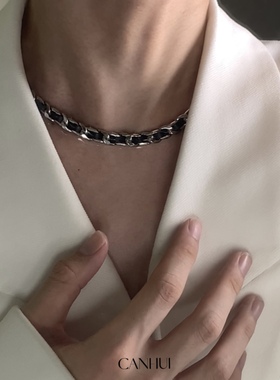 男女小众设计项链暗黑风可调节