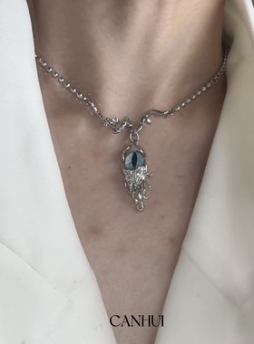 男女恶魔之眼猫瞳项链小众可调节