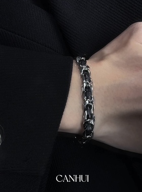 男女暗黑风可调节手链小众设计