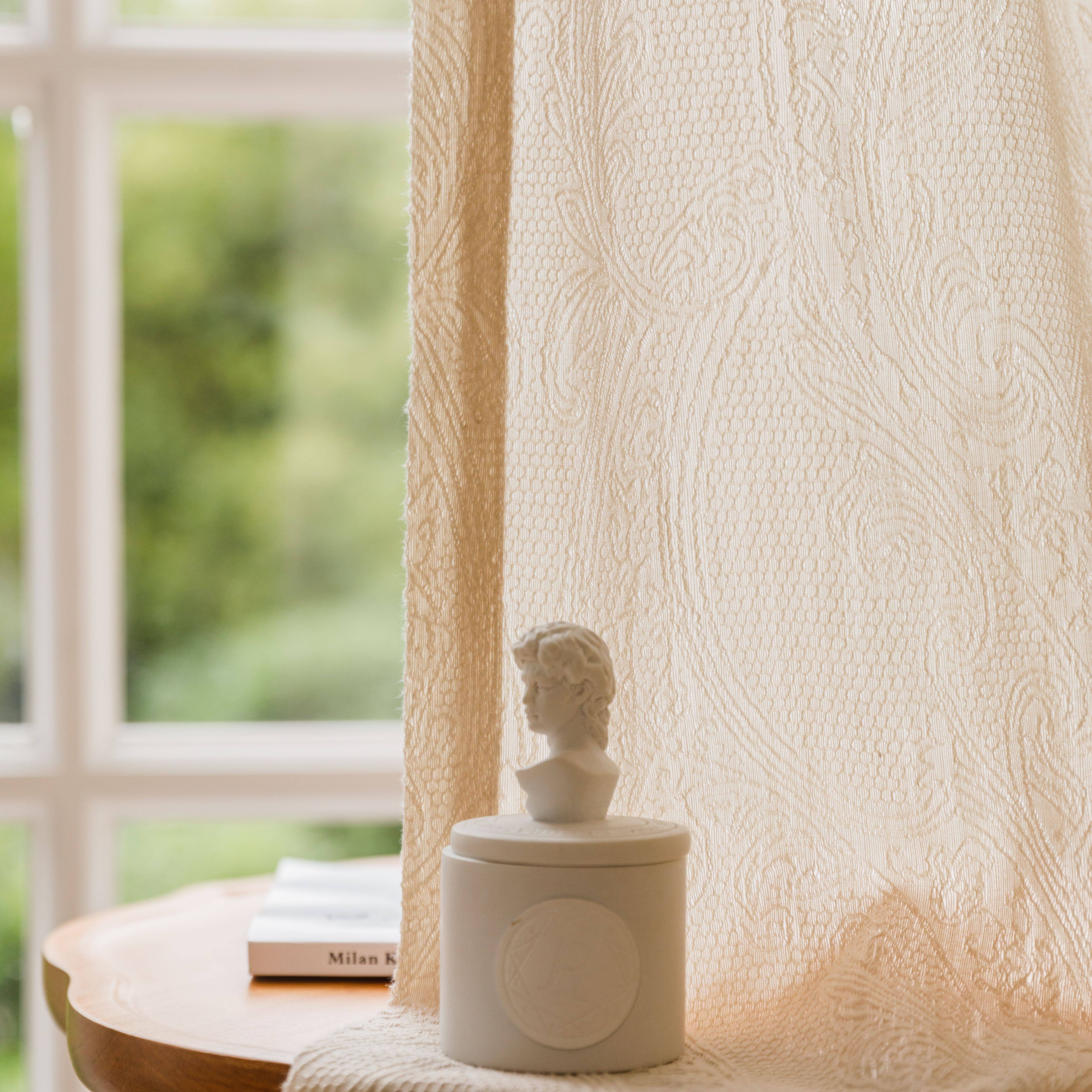 法式浮雕纱浪漫复古客厅阳台卧室透光不透人厚提花奶油风唯美窗纱,淘宝优惠券,粉丝福利购,淘宝优惠卷