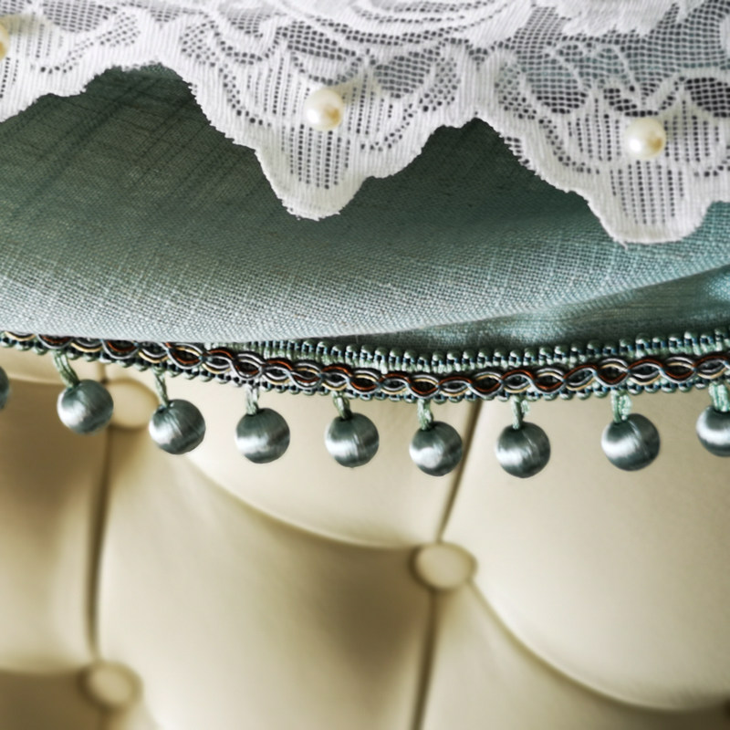 【珍珠薄荷床幔】点睛 欧式美式公主轻奢清新棉麻亚麻床头装饰纱,淘宝优惠券,粉丝福利购,淘宝优惠卷