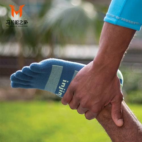 Иннлинджи носки для пальцев кожи короткие трубки -марафона Профессиональные носки для бега Coolmax Водонепроницаемый пузырьковый пот -поглощение и дышащие женщины