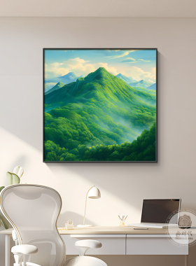 青山图玄关装饰画现代有山无水