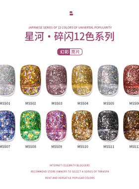 幻彩闪粉钻石亮片甲油胶