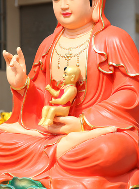 寺庙贴金彩绘菩萨莲花观音3送