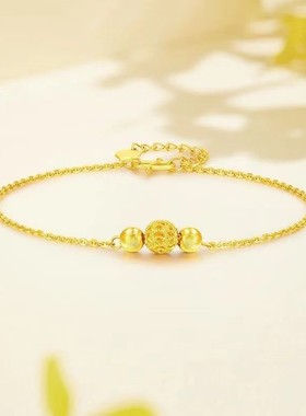 爆款2024金丝镂空绣球花丝手链手饰送女友老婆七夕节日高颜值礼物