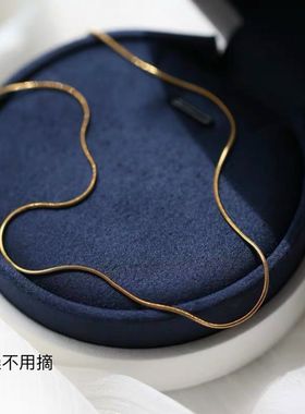 【不褪色不过敏】钛钢保色细蛇骨链小方蛇闪亮闺蜜锁骨链百搭项链