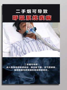 公共场所禁烟二手烟危害背胶海报