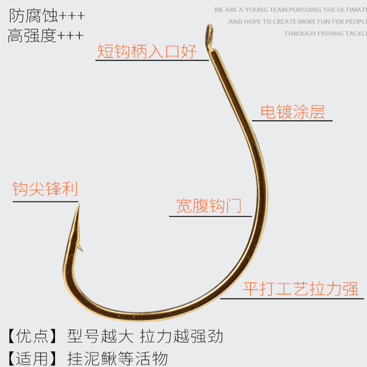 日本进口泥鳅钩挂泥鳅活饵钩筏钓钩钓翘嘴钩细条鱼钩散装 - 图2