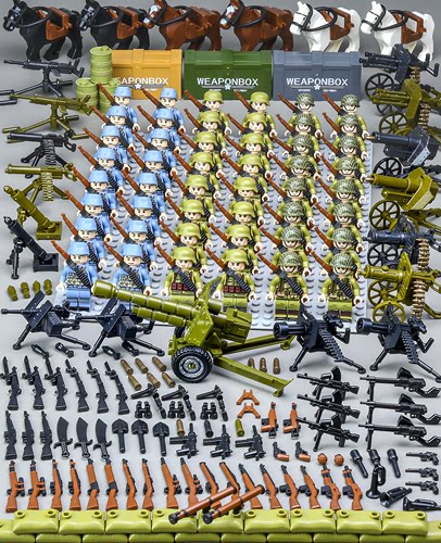 中国积木长津湖志愿军八路军队小人仔男孩子拼装军事儿童二战玩具-图2