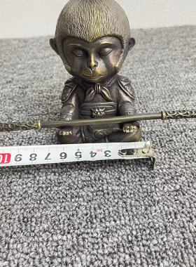 纯黄铜生肖猴子复古小铜器摆件家居桌面茶宠装饰礼品工艺品全铜