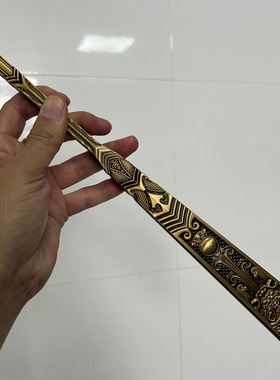 腾龙黑金扇古风全金属扇骨绢布扇面10寸龙骨中国风扇子收藏摆件