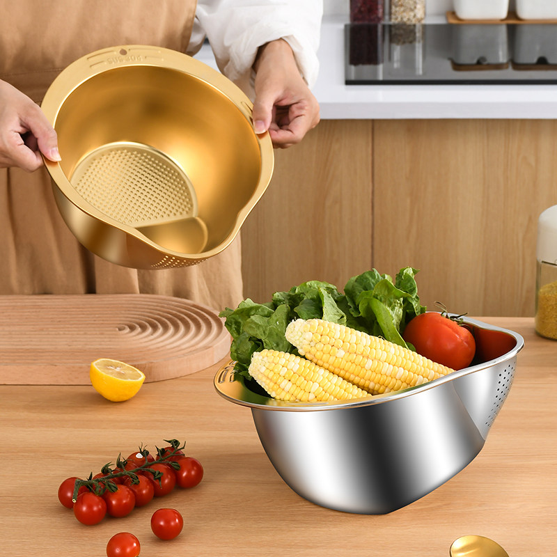 洗菜盆沥水篮304不锈钢滤水篮洗水果洗菜篮子淘米神器厨房沥水盆,淘宝优惠券,粉丝福利购,淘宝优惠卷