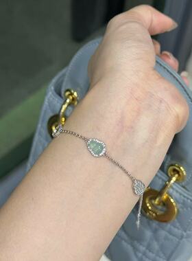 蓝水翡翠葫芦手链中式时尚