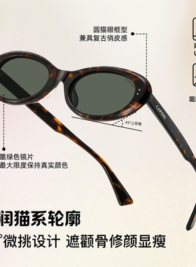 26新款椭圆猫眼墨镜眼镜框