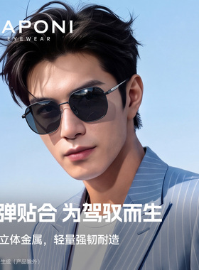 CAPONI飞行员墨镜男偏光UV420