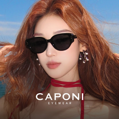 CAPONI美式猫眼墨镜女26新款高级感防紫外线偏光开车太阳镜UV420 - 图2
