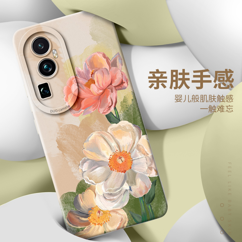 适用于oppoReno10Pro手机壳reno10软硅胶oppo5G花朵por套opρo全包opopreno10Pro+防摔opρoreno男0pp0保护套-图1