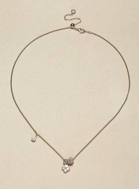 Nicole S925纯银 四叶草项链路路通百搭小众搭配 静奢 毛衣链