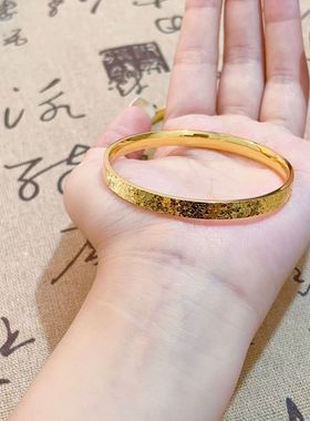 新品樱花碎冰手镯 金色碎碎冰手镯爆闪爆款女士手镯包邮饰品闭口