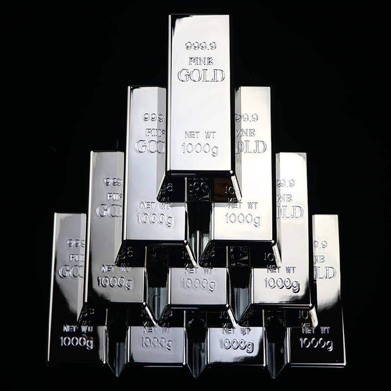 儿童玩具拍照仿真金条金砖摄影道具装饰金块商场摆设假元宝假金砖 - 图0