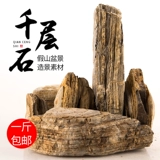 [千层石 微型原石假山盆景附石水族鱼缸盆栽装饰微景观造景小石头]