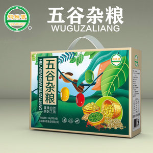 鹤来香杂粮礼盒500g*6袋玉米碴高粱米青稞米黑米红米燕麦米