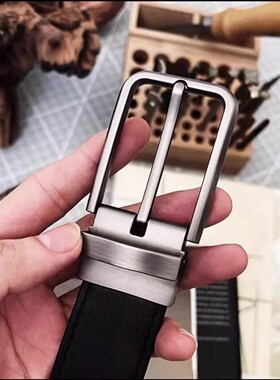 男士头层纯牛皮腰带手工复古