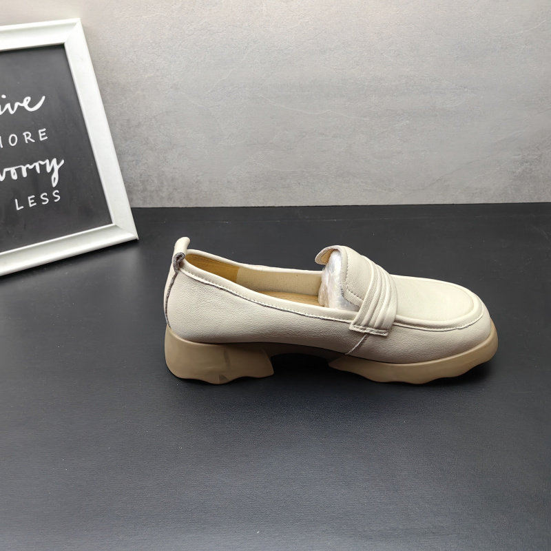 清仓2025春季真皮女鞋牛皮休闲软底低跟方跟圆头乐福鞋女单鞋,淘宝优惠券,粉丝福利购,淘宝优惠卷