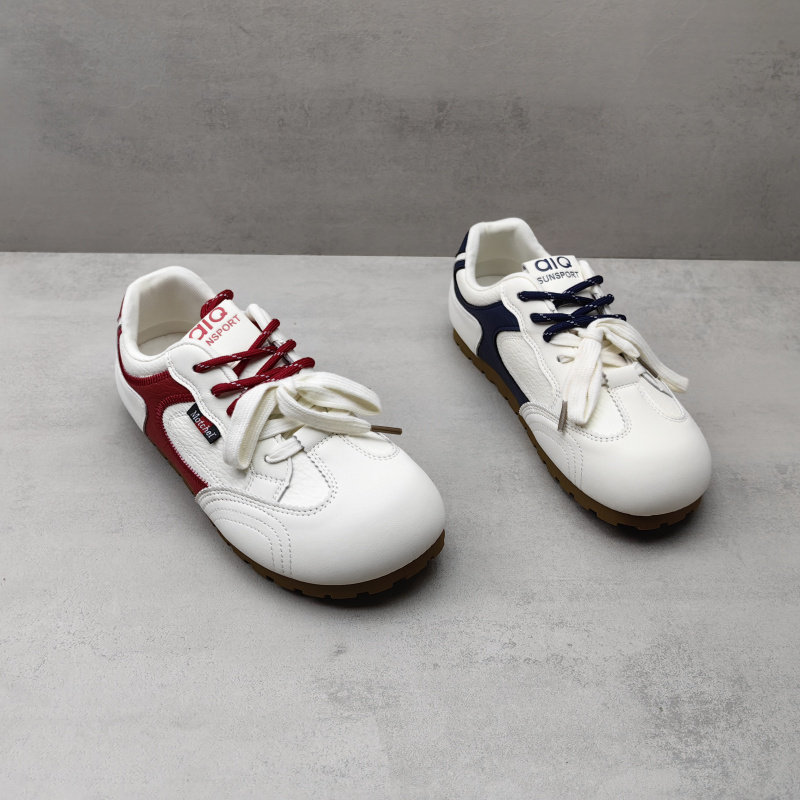 2026春季新款拼色德训鞋女休闲百搭系带平底学生小白鞋德训女鞋,淘宝优惠券,粉丝福利购,淘宝优惠卷