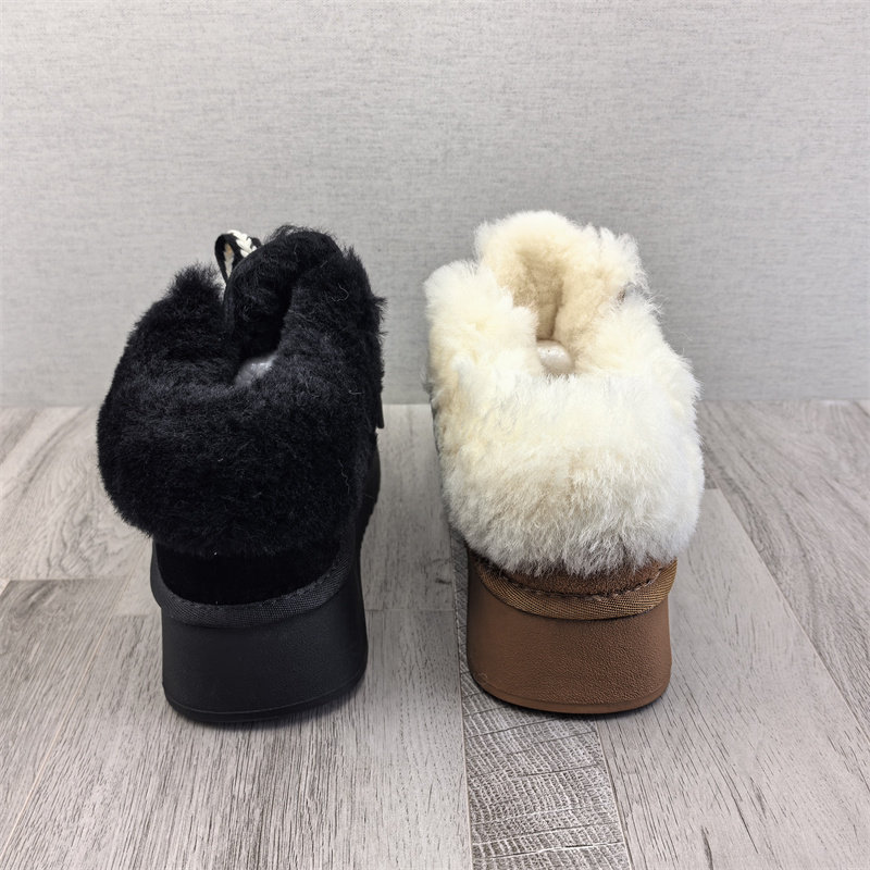 实拍2025冬季款真皮翻毛牛皮羊毛加绒保暖女短靴厚底雪地靴棉靴,淘宝优惠券,粉丝福利购,淘宝优惠卷