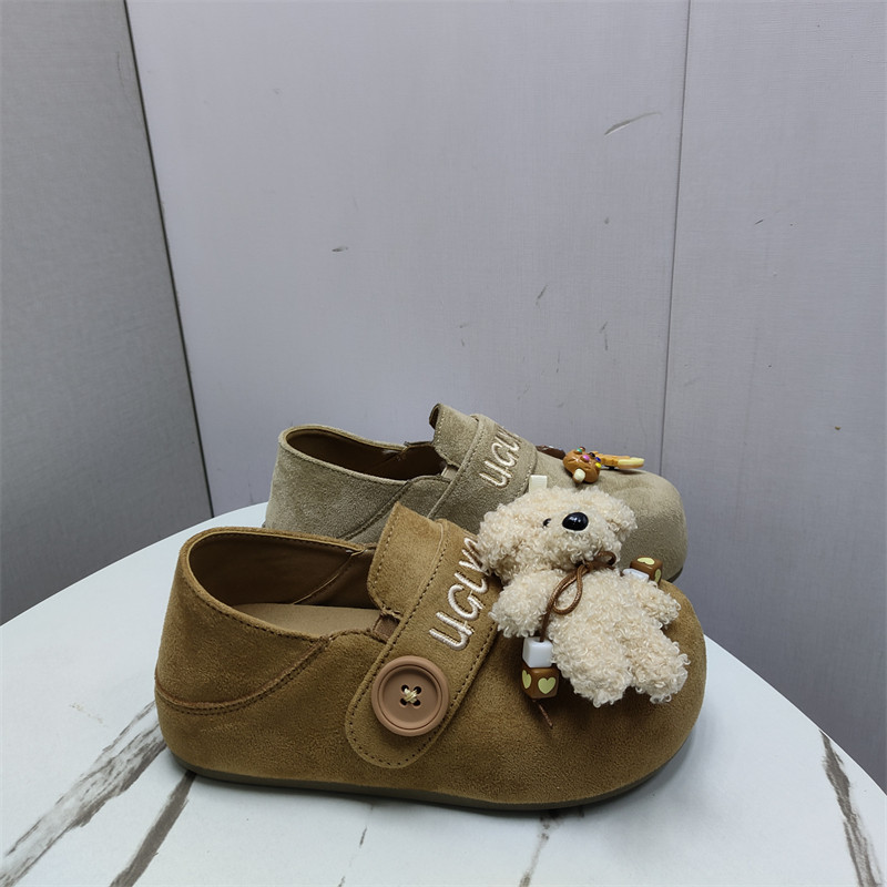 2026春款复古绒面平底舒适勃肯鞋卡通豆豆鞋百搭休闲女生单鞋,淘宝优惠券,粉丝福利购,淘宝优惠卷